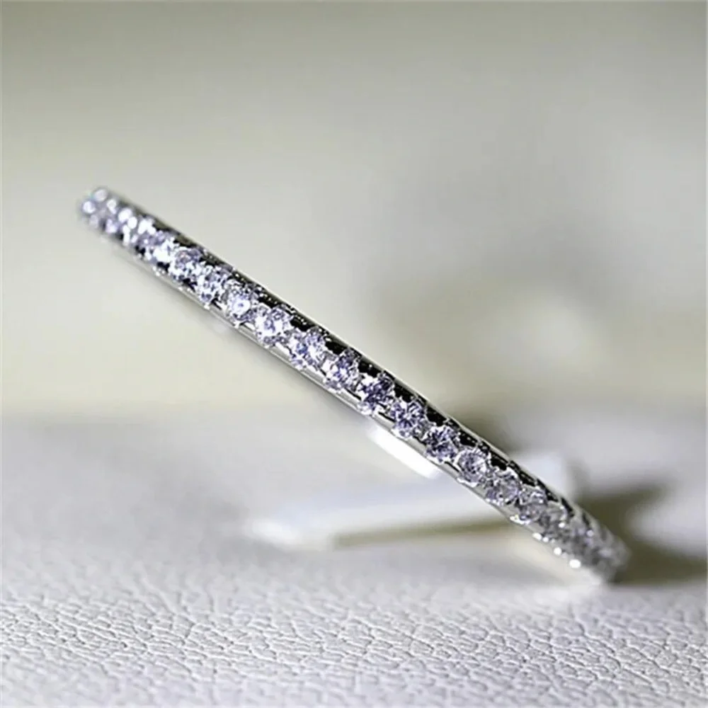 Classic Silver Stackable Eternity Ring - Picture 4 of 7